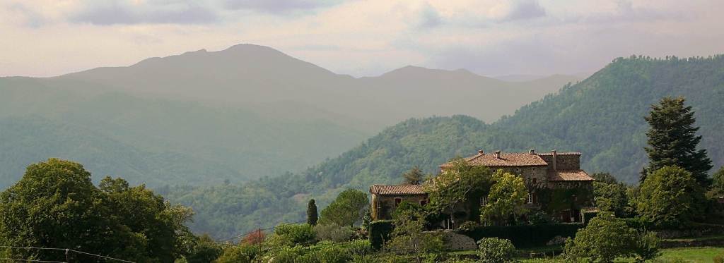 Walking in Cévennes near Mont Aiguoal