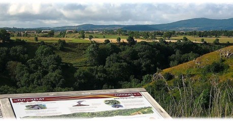 Walking Via Podiensis - the panoramic view from Deves